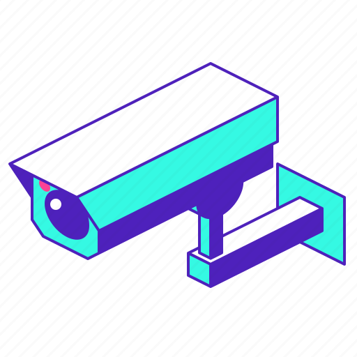 Cctv, camera, security, surveillance, isometric icon - Download on Iconfinder