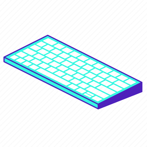 Keyboard, key, keypad, computer, isometric icon - Download on Iconfinder