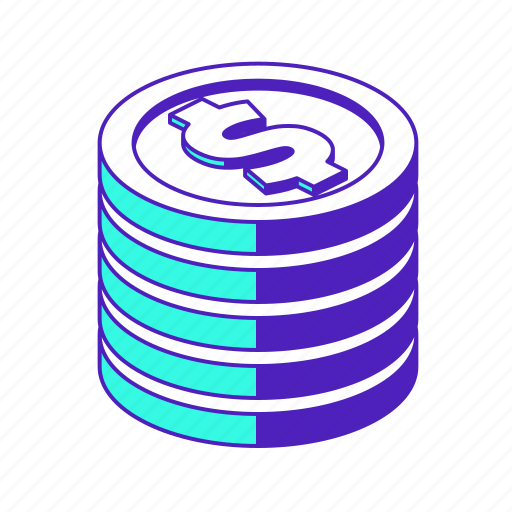 Coins, credit, money, coin, dollar, stack icon - Download on Iconfinder