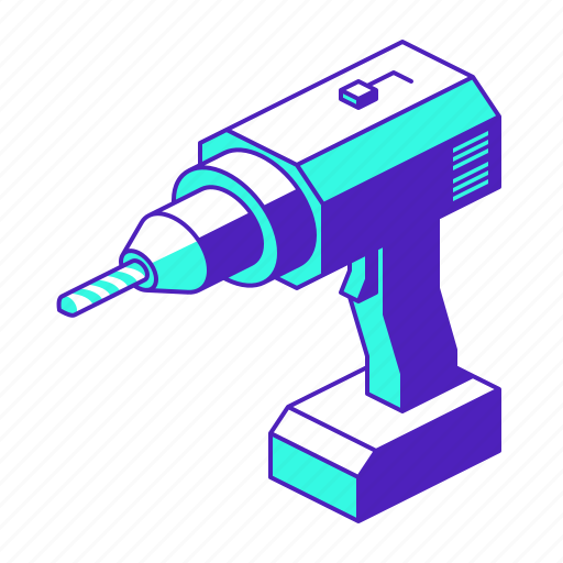 Drill, power, tool, construction, electric icon - Download on Iconfinder
