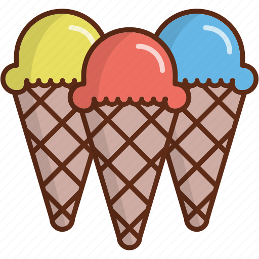 Cone, cone ice cream, dessert, ice cream, refreshments icon - Download on Iconfinder