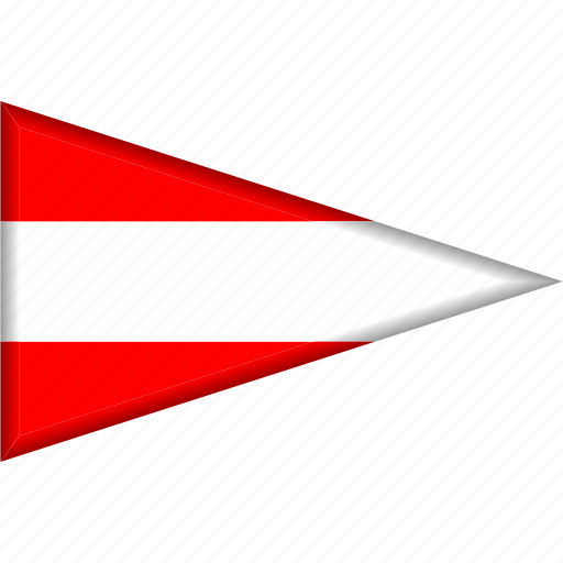 Austria, country, flag, national, pennant, triangle icon - Download on Iconfinder