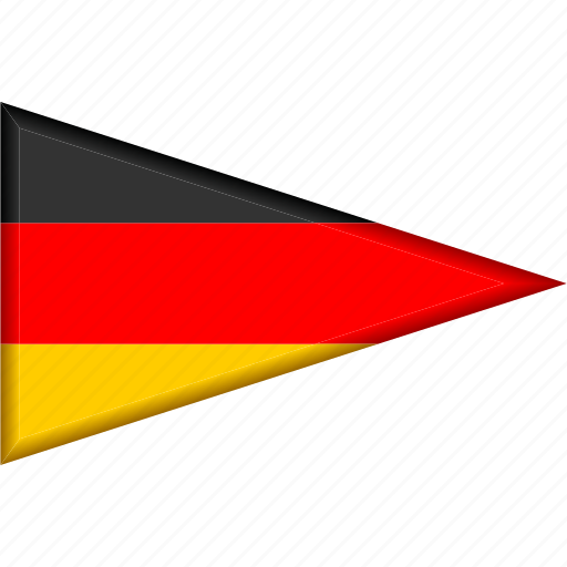 Country, flag, germany, national, pennant, triangle icon - Download on Iconfinder
