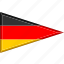country, flag, germany, national, pennant, triangle 
