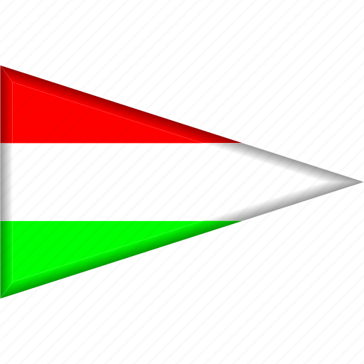 Country, flag, hungary, national, pennant, triangle icon - Download on Iconfinder