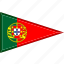 country, flag, national, pennant, portugal, triangle 