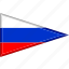 country, flag, national, pennant, russia, triangle 