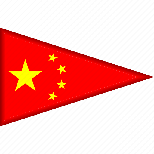 China, country, flag, national, pennant, triangle icon - Download on Iconfinder