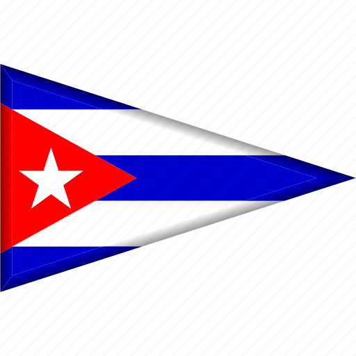 Country, cuba, flag, national, pennant, triangle icon - Download on Iconfinder