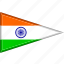 country, flag, india, national, pennant, triangle 