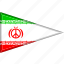 country, flag, iran, national, pennant, triangle 