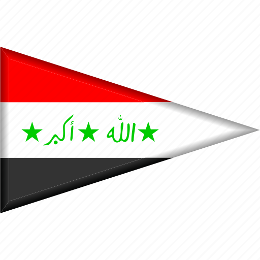 Country, flag, iraq, national, pennant, triangle icon - Download on Iconfinder