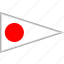country, flag, japan, national, pennant, triangle 