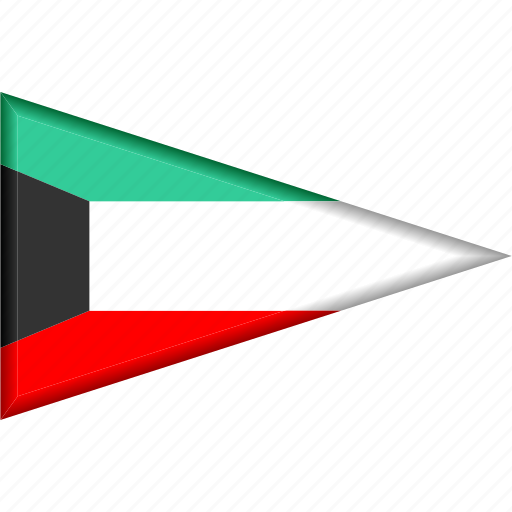 Country, flag, kuwait, national, pennant, triangle icon - Download on Iconfinder