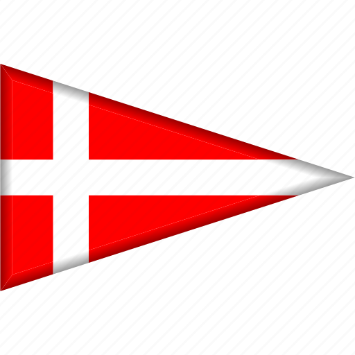 Country, denmark, flag, national, pennant, triangle icon - Download on Iconfinder