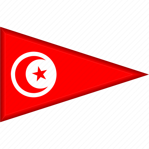 Country, flag, national, pennant, triangle, tunisia icon - Download on Iconfinder