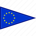 country, eu, europe, flag, national, pennant, triangle