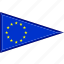 country, eu, europe, flag, national, pennant, triangle 