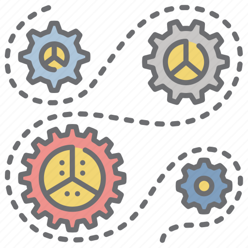 Cogwheel, flow, gear, processing, setting icon - Download on Iconfinder
