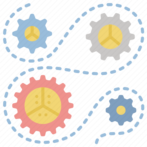 Cogwheel, flow, gear, processing, setting icon - Download on Iconfinder