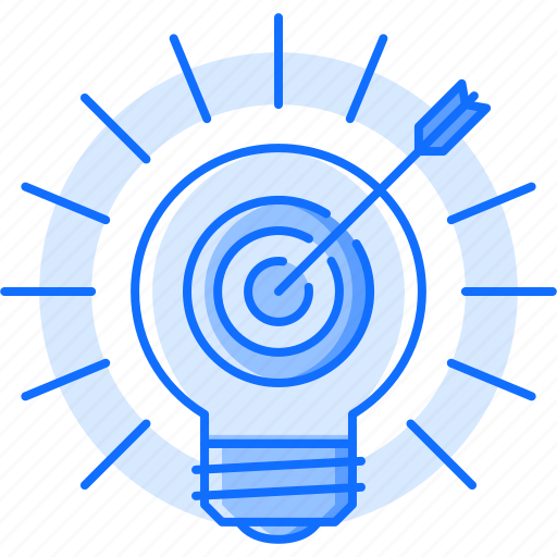 Arrow, bulb, creative, focus, idea, light, target icon - Download on Iconfinder