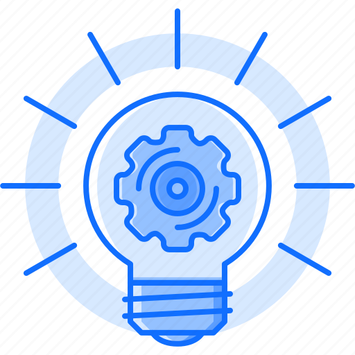Bulb, cogwheel, idea, light, mechanism, optimization, setting icon - Download on Iconfinder