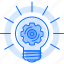 bulb, cogwheel, idea, light, mechanism, optimization, setting 