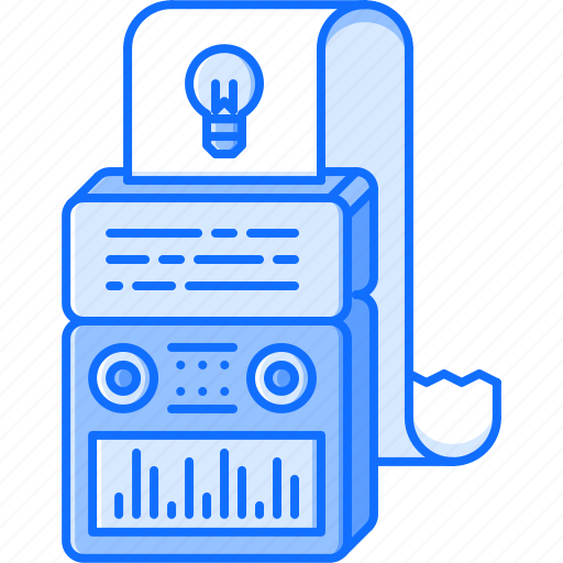 Bulb, computer, creative, generator, idea, machine, paper icon - Download on Iconfinder