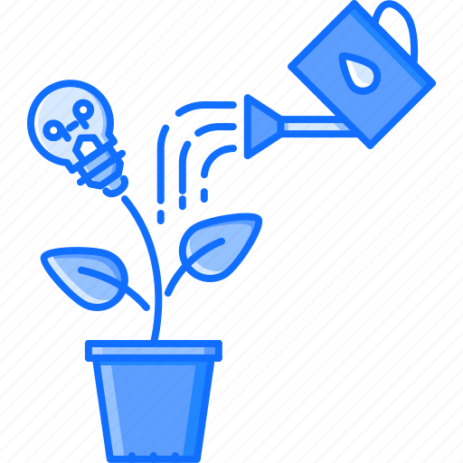 Bulb, idea, leaf, sprout, startup, water, watering icon - Download on Iconfinder