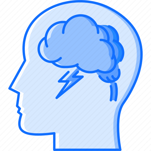 Brain, cloud, creative, head, idea, lightning, storm icon - Download on Iconfinder