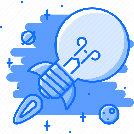Bulb, business, idea, planet, rocket, space, startup icon - Download on Iconfinder