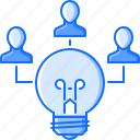 brainstorm, bulb, creative, idea, people, team