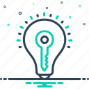 key idea, idea, innovation, creativity, lightbulb, protection, encryption