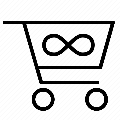 Online market, cart, endless, basket, distance shopping icon - Download on Iconfinder