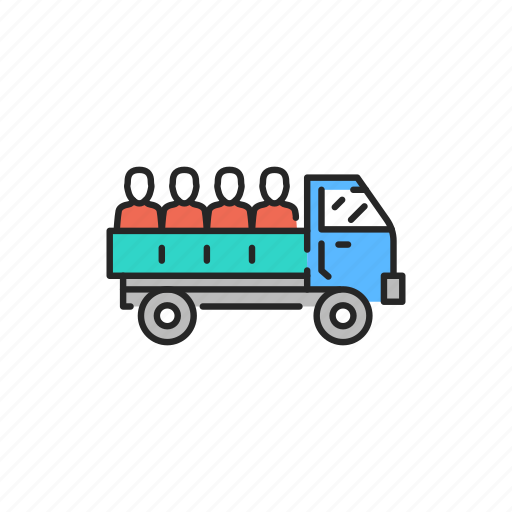 Transportation, truck, illegal, immigrants icon - Download on Iconfinder