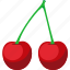 cherries, food, fruit, iconset, illustrative, palpable, tangible 