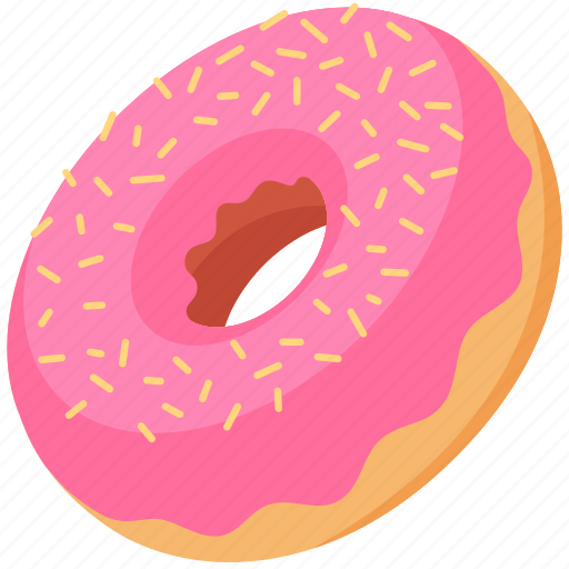 Donut, doughnut, food, glacing, palpable, sprinkles, sweets icon - Download on Iconfinder
