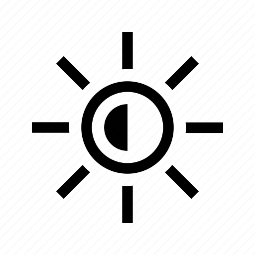 Balance, brightness, half, light, sun icon - Download on Iconfinder