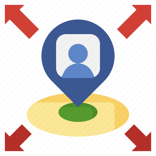 Direction, immigration, location, map, maps, movement, person icon - Download on Iconfinder