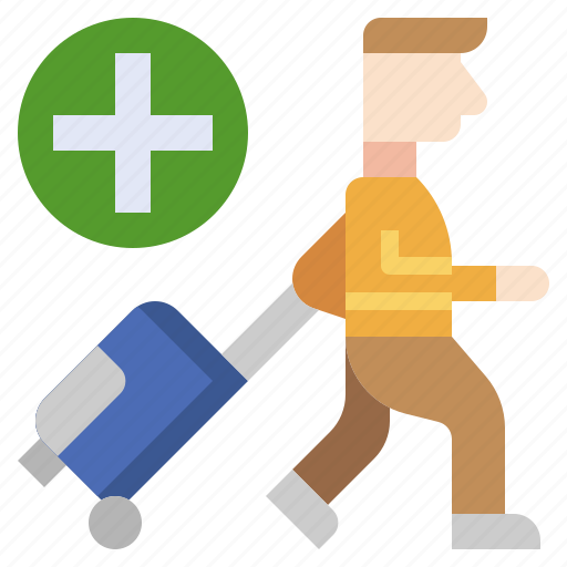 Add, avatar, immigration, increase, plus, suitcase, walking icon - Download on Iconfinder