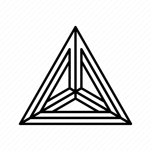 Escher, impossible object, optical illusion, penrose, pyramid, tetrahedron, triangle icon - Download on Iconfinder