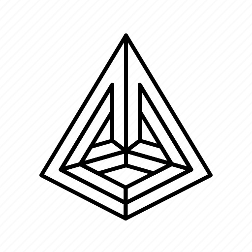 Escher, impossible object, impossible shape, optical illusion, penrose, pyramid icon - Download on Iconfinder