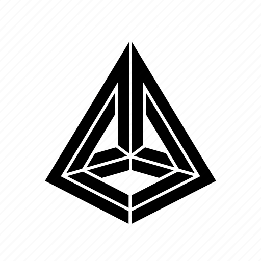 Escher, impossible object, optical illusion, penrose, pyramid, tetrahedron icon - Download on Iconfinder