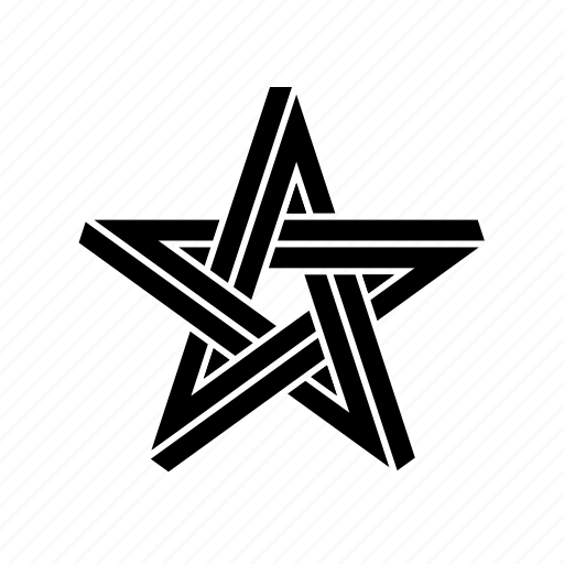 Escher, impossible object, optical illusion, penrose, pentagram, star icon - Download on Iconfinder