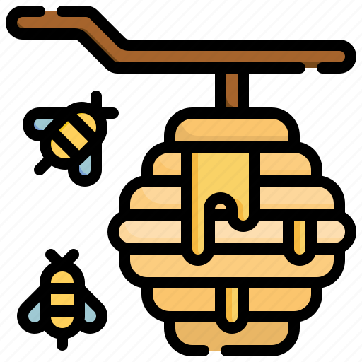 Beehive, honey, farming, and, gardening, bees icon - Download on Iconfinder