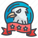 eagle, banner, bird, emblem, usa