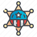 badge, sheriff, emblem, officer, star