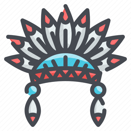 Indian, headdress, culture, traditional, ornament icon - Download on Iconfinder