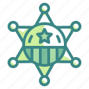 badge, sheriff, emblem, officer, star