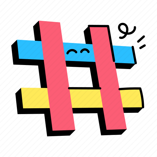 Hash sign, hash symbol, hash, media tag, social tag sticker - Download on Iconfinder